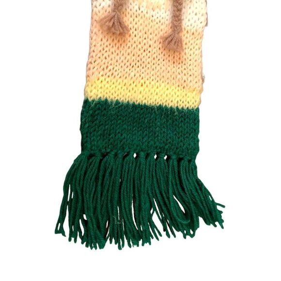Vintage Handmade Knit Child’s/Small Scarf with Fringe, crocheted girl and boy fa - Picture 8 of 16